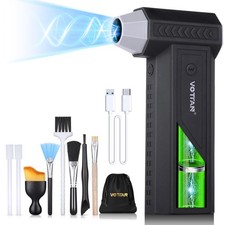 Compressed Duster Cordless 3-Speed Adjustable Rechargeable Mini Blower for Co...