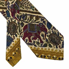 Brioni Tie Hand Made In Italy Silk Indian Theme Mughal Necktie 61 x 3.75 Hindi