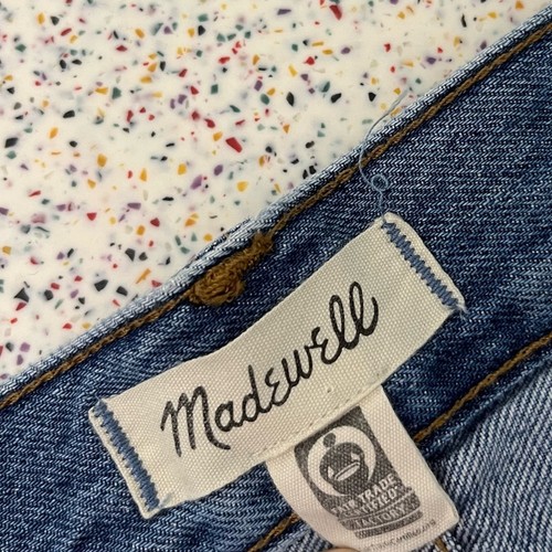 Madewell Rigid Denim Jean A-Line Skirt Pockets 100% Cotton Blue Women’s 26 - Picture 4 of 8