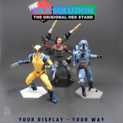 Action Figure Stands | Hex Solution Display Stands for 1/12 or 6'' Action Figures