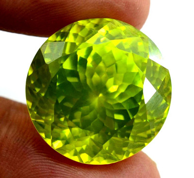 248 Ct+ Natural Precious Cambodian Green Colour Zircon Round Cut Loose Gemstone