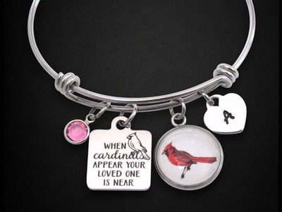When Cardinals Appear Your Loved One Is Near Bracelet, Cardinal Memorial Jewelry