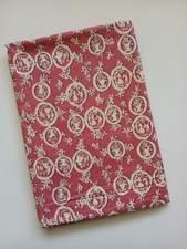Vintage 40s 50s FABRIC 35 Wide Pink Romance Scene Fabric 98 Inches