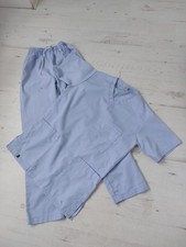 Light Blue Medical Health Scrubs or Fancy Dress Short Sleeve Top &Trousers 10/12