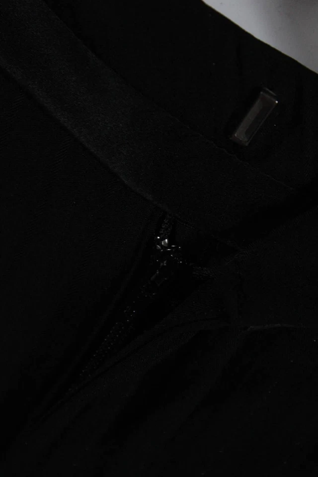 Rachel Roy Womens Woven Striped Mid Rise Straight Leg Dress Pants Black Size 0 - Image 4 of 4