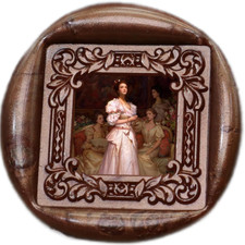 Frame Wax Seal Stamp, 3D Embossed Frame Relief Carving Wax Sealing Stamp, Frame