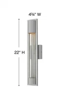 Hinkley Lighting 1224TT Mist 1 Light Darksky Outdoor Wall Sconce Titanium