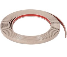 U Shape PVC Edging Skirting Board Trim, Self Adhesive Strip - 18mm White Oak 5m