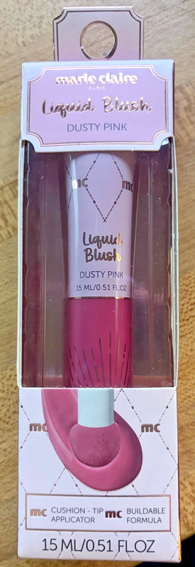Marie Claire Paris Liquid Blush~ Dusty Pink~Cushion Tip Application~Buildable