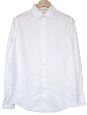 SUITSUPPLY Men's Formal Shirt L Slim Fit White Pure Cotton Long Sleeve 