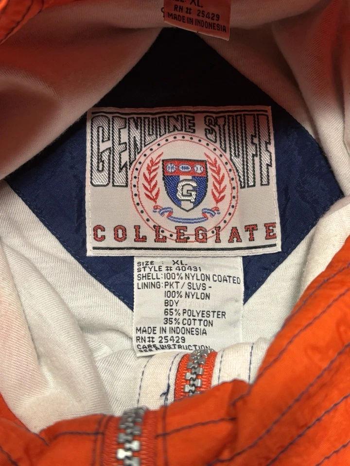 复古 Auburn 风衣带帽 Blockletter 拼色 XL 码 — 第 3/4 张图片