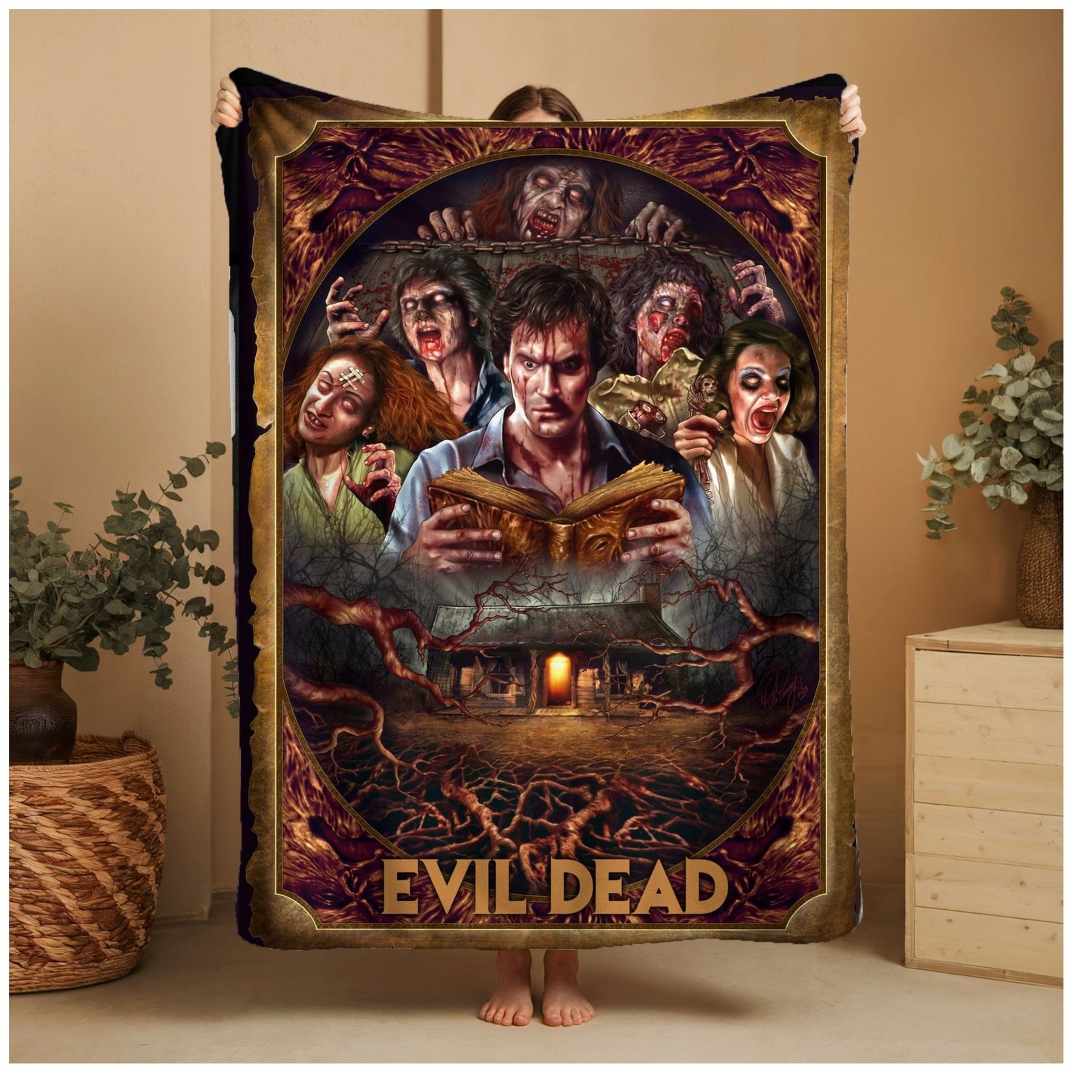 Horror Movie Blanket - Evil Dead - Luxury Velveteen / Fleece / Throw / Bedspread