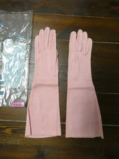 VTG 70s Sears Gloves of Fashion Women's 6.5 Light Pink Cloth Gloves Long Nylon