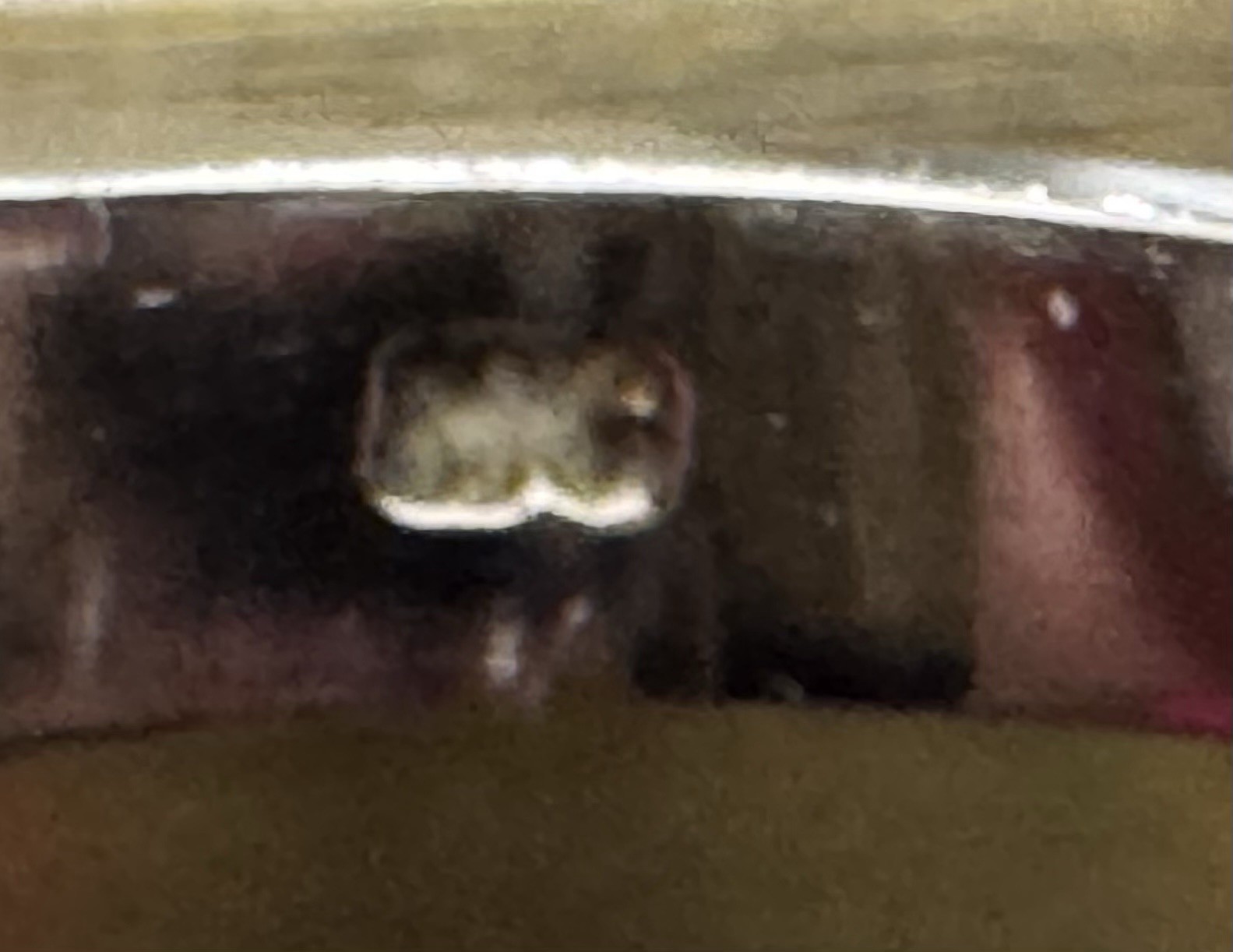 Ring - large rectangle clear faceted stone - ster… - image 3