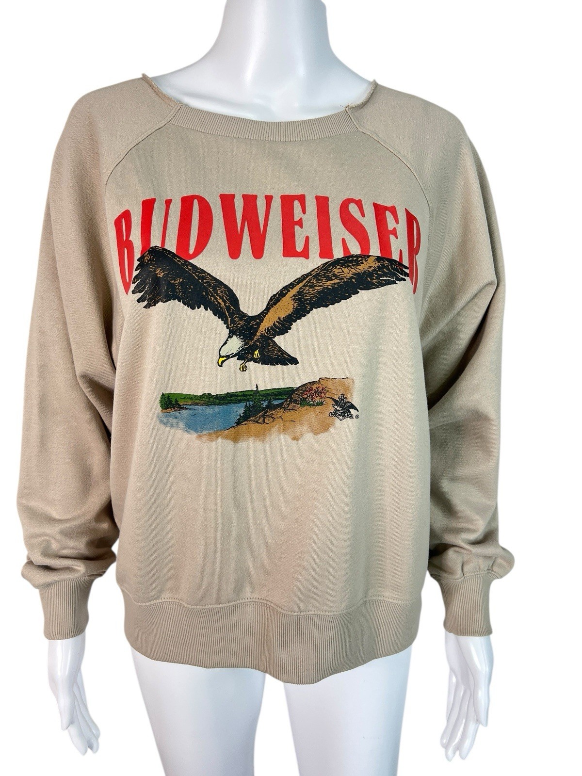 Budweiser Sweatshirt Top Pullover Eagle Logo Grap… - image 1