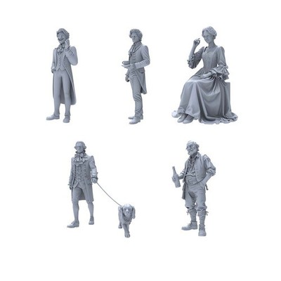 LYTR72025 1/72 Unpainted 3D Printed Model, Cute Doll for Scene Matching Use 1set