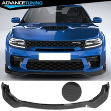 Fits 20-23 Dodge Charger Widebody 3PCS Carbon Fiber Print Front Lip Splitter