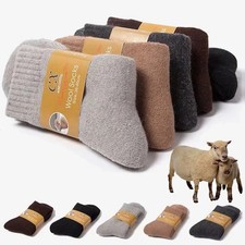 Merino Wool Thermal Socks Men Women Super Thick Winter Warm Cold Weather Terry
