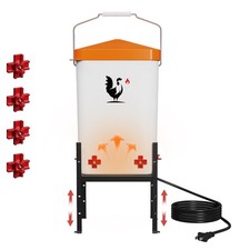 Heated Chicken Waterer, 3.2 Gallon Chickens Poultry Waterer with Nipples, Hei...