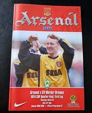 ARSENAL v SV WERDER BREMEN. UEFA Cup Quarter Final. 16/03/2000. Very Good.