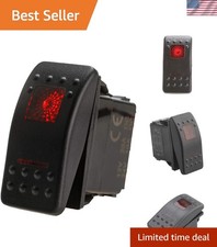 12v 20 Amp Red Waterproof DPDT 7 Pin On-Off-On 2 Position Boat Rocker Switch