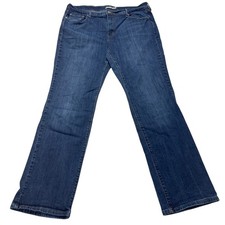 Levi's 505 Straight Jeans Womens 16 Blue Stretch Denim Mid Rise Classic
