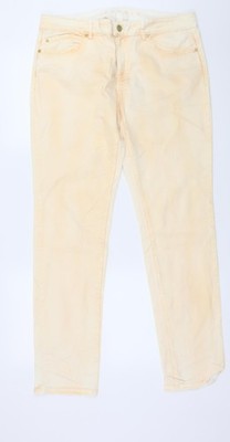 ESPIRIT Damen Orange Denim Straight Jeans Größe 33 in L32 in