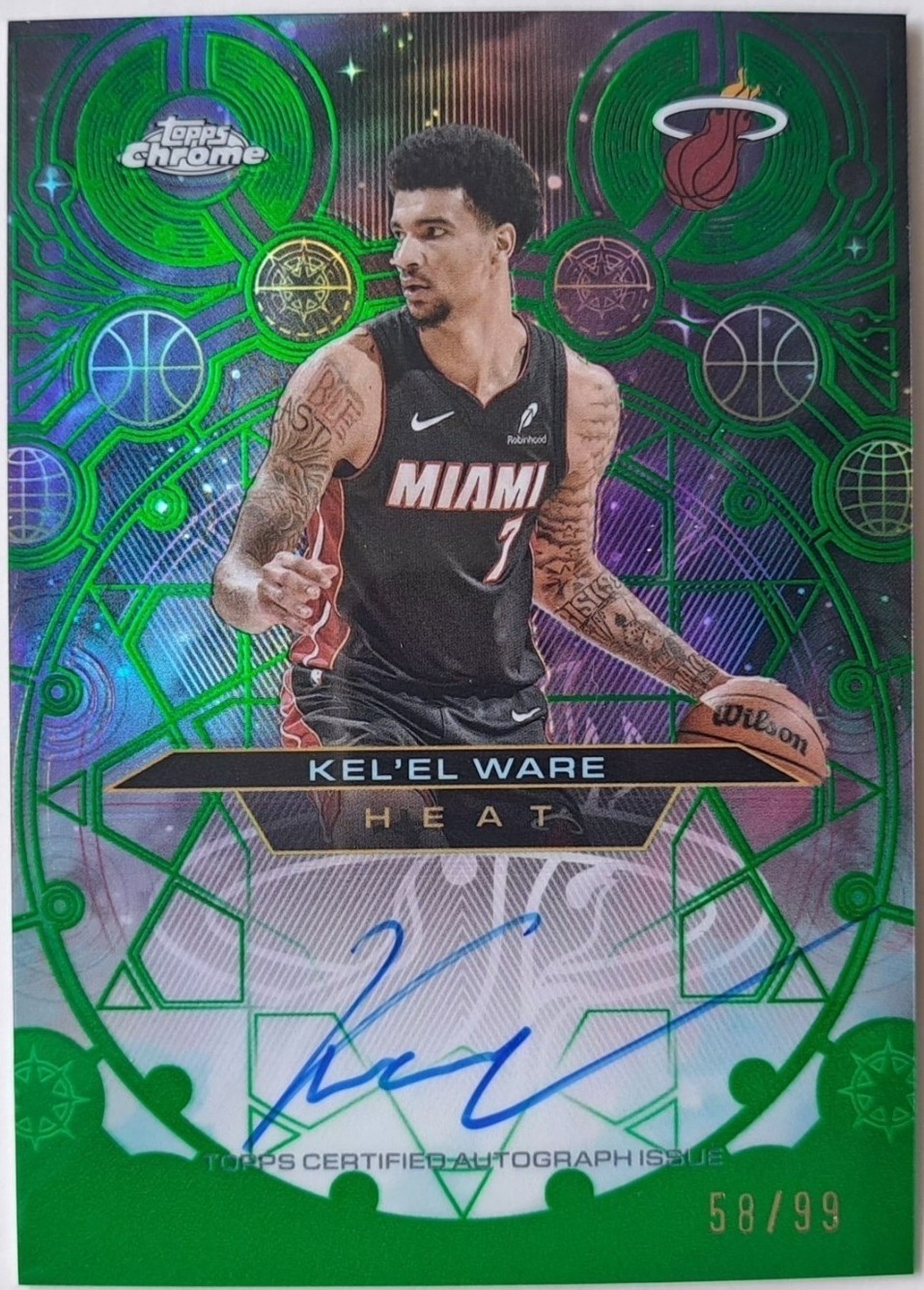 2025-26 Topps Chrome - Chromographs Kel'el Ware #CH-KW Green Refractor