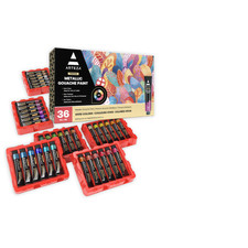 Arteza Metallic Gouache Paint Set Of 36 12Ml/0.4 Us Fl Oz Gouache Paint Tubes