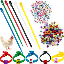 100 Pcs Adjustable Chicken Leg Bands, Colorful Poultry Identification Leg Ban...