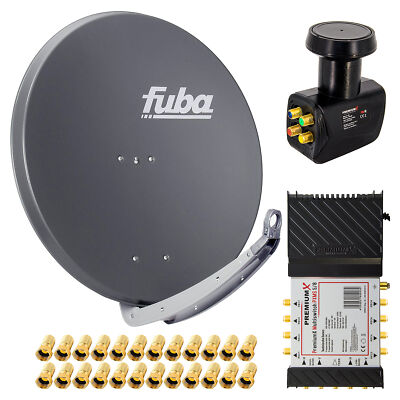 SAT Anlage 8 Teilnehmer Fuba DAA 850 A Satellitenantenne 5-8 Multiswitch LNB 4K