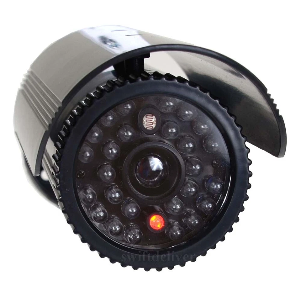 4 x Dummy Security Cameras Flashing Light Fake IR LEDs for CCTV Surveillance C4X - Image 2 of 4