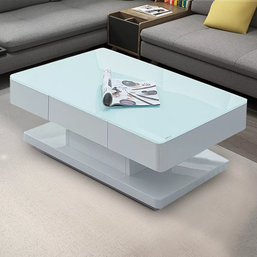 White high gloss coffee table ebay deals