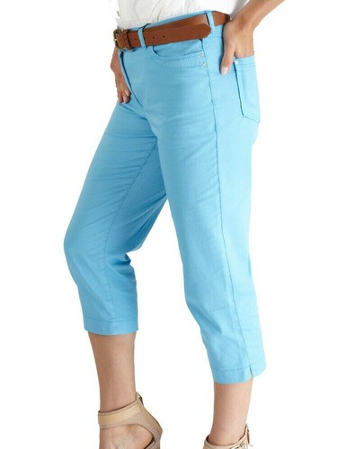 Gardeur Cropped Trousers Blue Size 14 