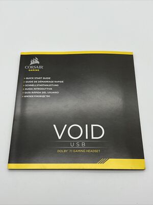 Corsair Void Headphones Wired Headset Quick Start Guide | eBay