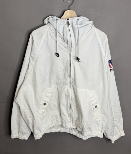 *RARE* 90s Polo Sport U.S.A. Spell Out Pullover Hooded Jacket Size - L - Picture 2 of 14