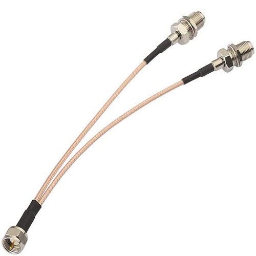 1pc F Type Coax Cable Splitter To F Dual Female 3 Way RG316 Coaxial Cable 15cm - Picture 3 of 10