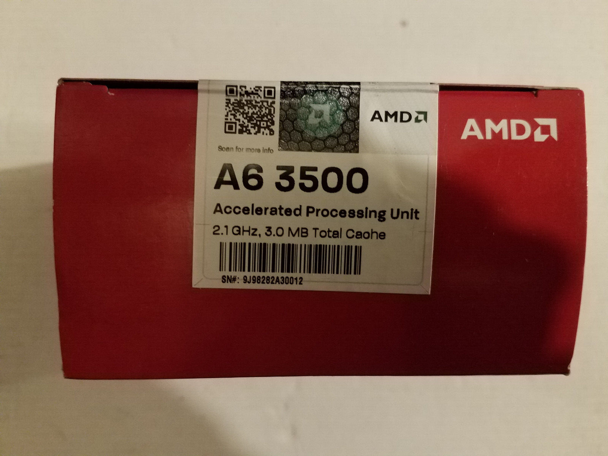 AMD A6-Series A6-3500 Core GHz Socket FM1 CPU