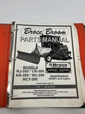 Broce Broom 350 Series Broom Parts Manual Serial 404001 Up Used. St11