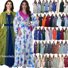 Muslim Abaya Dubai Kaftan Women Maxi Dress Ramadan Caftan Gown Robe Islamic Arab