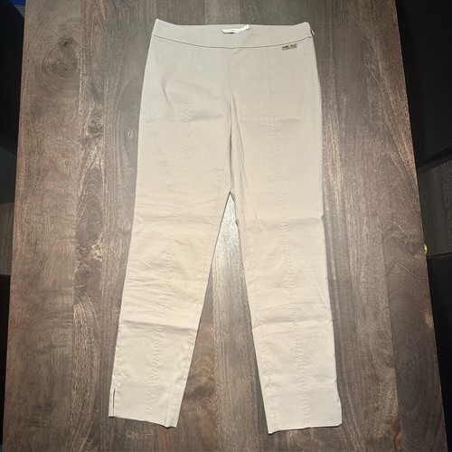TORY BURCH Callie Seamed Crop Pants Size 0 Light Tan Khaki Moroccan Sand