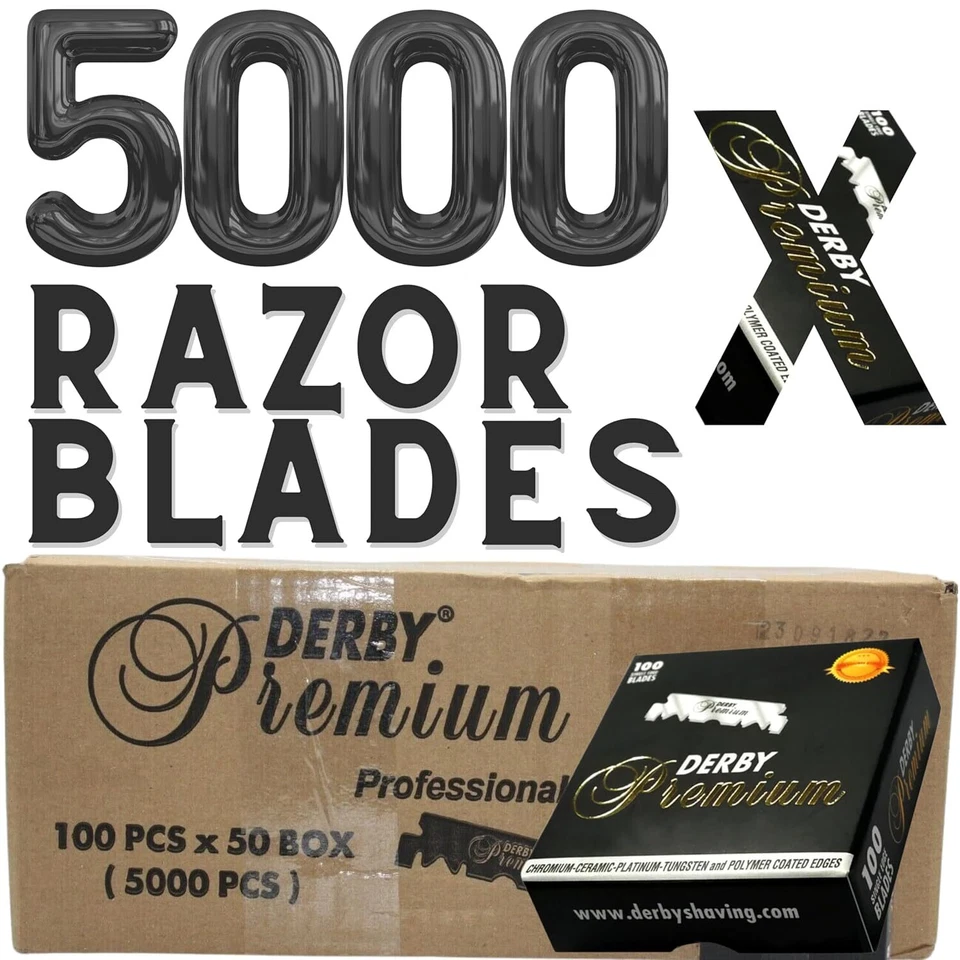 5000 Derby Premium Single Edge Razor Blades, Razor Blades, Single Edge - Image 1 of 4