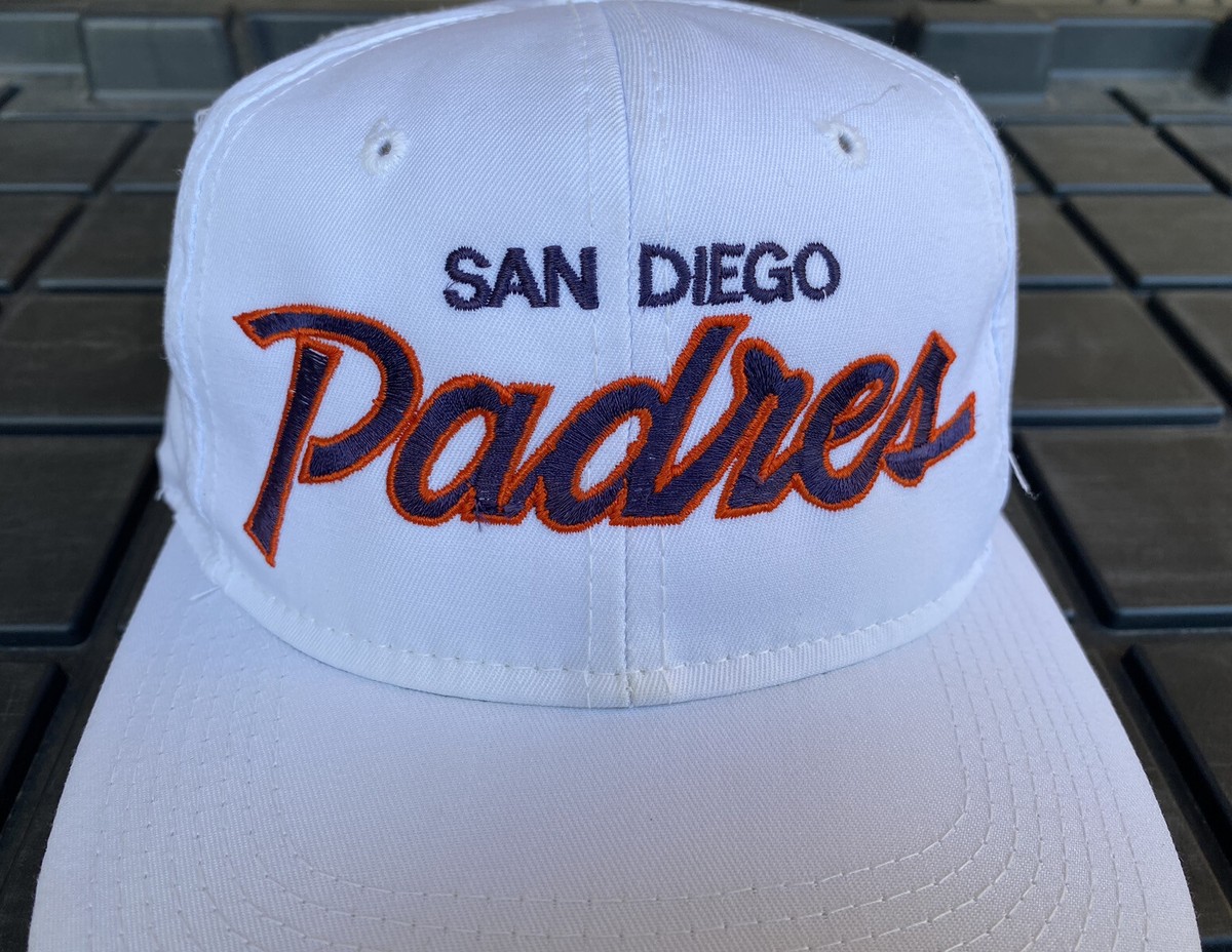 帽子 Scripted Logo Vintage Cap Vintage San Diego Padres Sports Specialties Script Snapback Hat