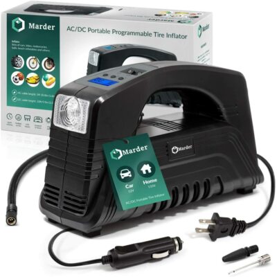 AC/DC Digital Tire Inflator, Car 12V DC & Home 110V AC Portable Air ...