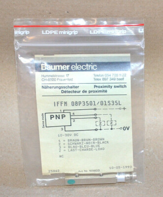Baumer Sensor IFFM 08P3501/01S35L Induktiver Sensor Art.Nr.: 103603 NEU OVP NEW 