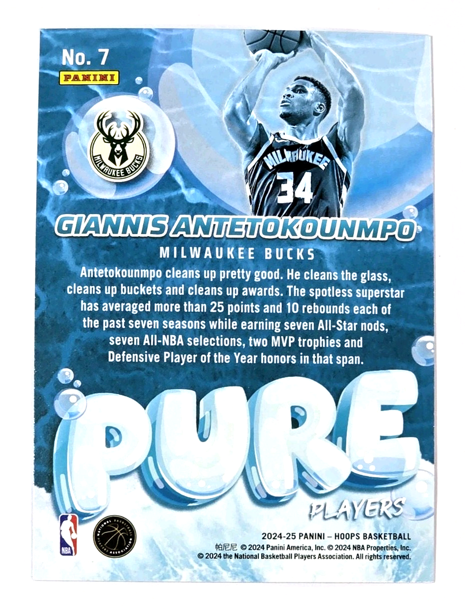 2024-25 Panini Hoops Giannis Antetokounmpo Pure Players #7 | eBay