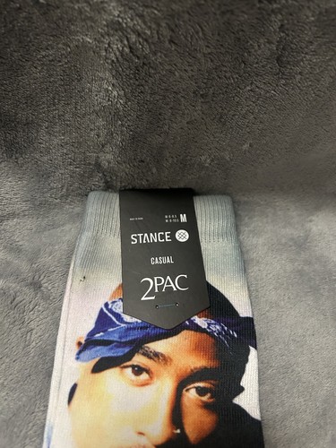 Stance 2pac blue and black mid calf socks size men’s 6-8.5 women’s 8-10.5 - Picture 2 of 3