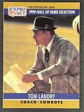 Tom Landry #28 1990 Pro Set Dallas Cowboys
