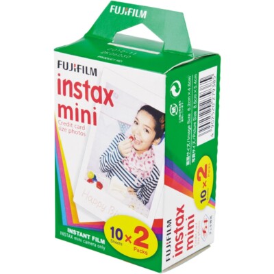 Fujifilm Instax mini Film 2x 10er Fotopapier (20 Blatt) Sofortbildkamera Papier