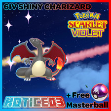 Shiny Rare Charizard Pokemon 6IV Scarlet and Violet + Masterball